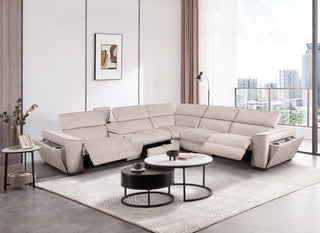 Empire 5 Seat Corner Electric Recliner - Beige